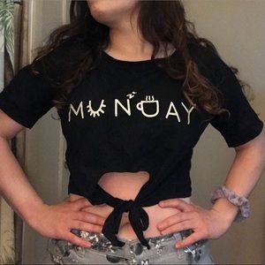 Graphic Monday Crop-Top